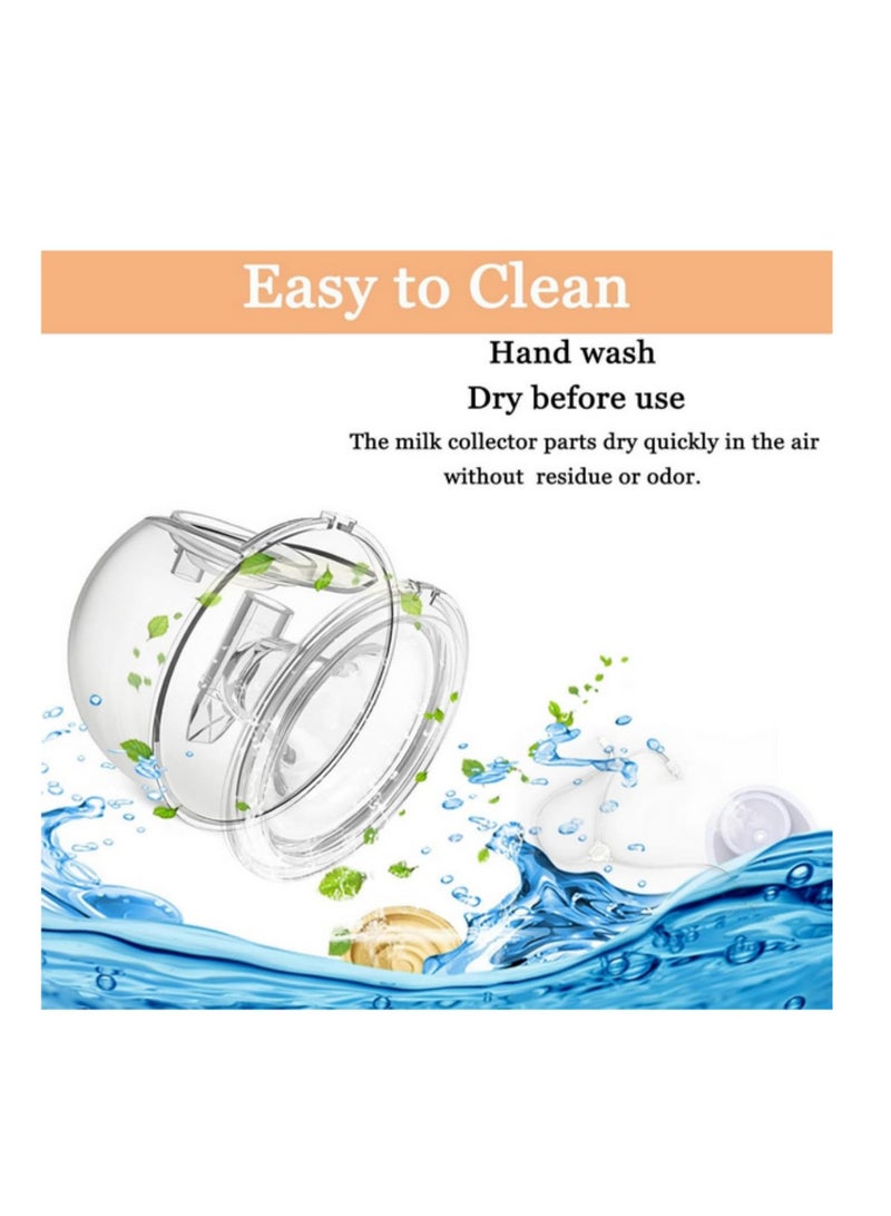 2-Pack 24mm Wearable Milk Collection Cups Hands-Free Breast Milk Collector for Zomee Spectra Medela & Most Electric Breast Pumps  BPA-Free Easy to Clean Accessories Leak-Proof & Portable Design for Nursing Moms - Image 2